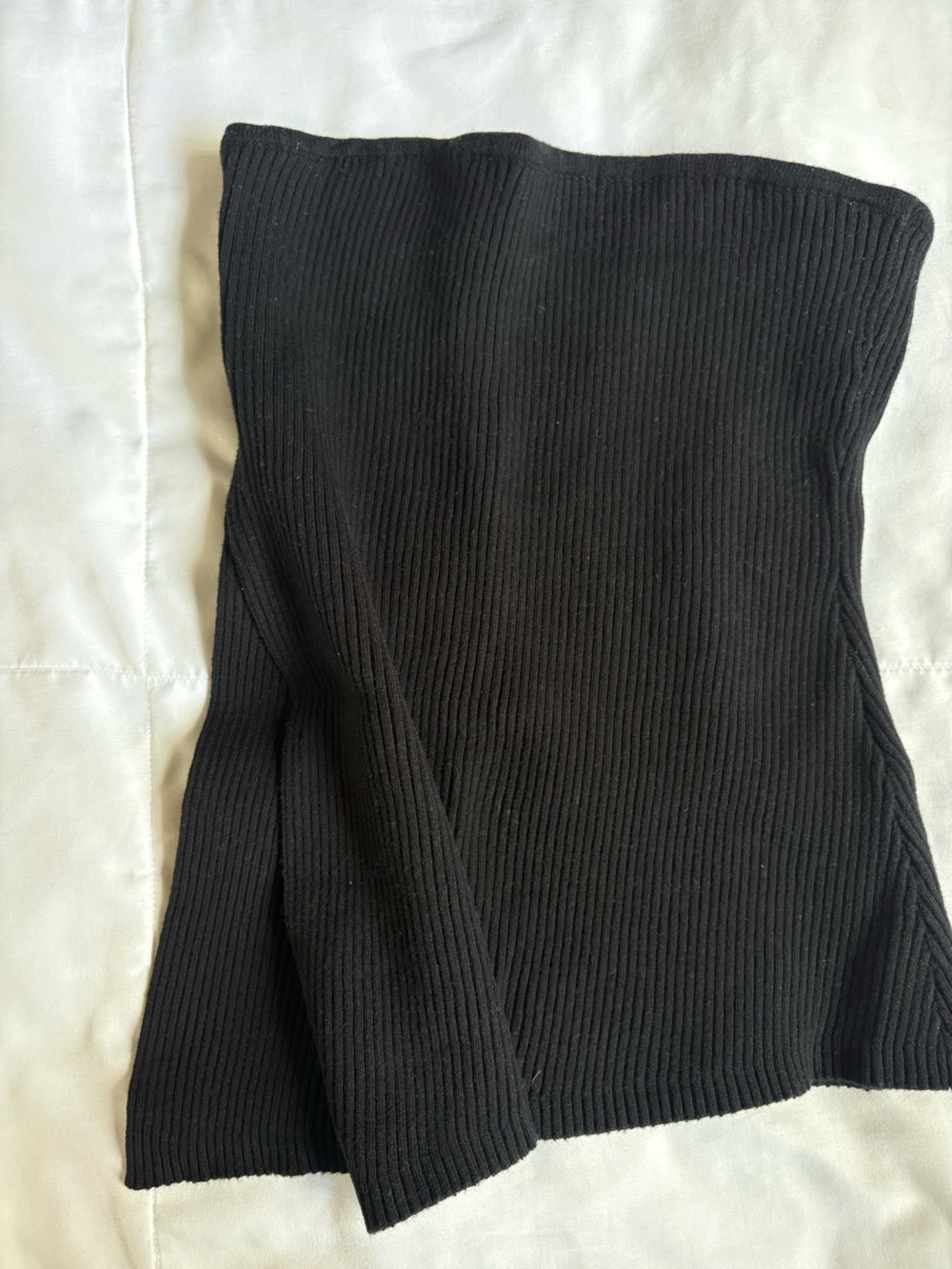 Black Ribbed Tube Top